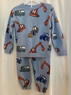 Garanimals 2 Piece Construction Vehicle Sweatsuit Set Size 5T